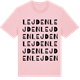 Pink Cotton t-shirt med Lejden ordlek t-shirt