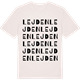 Vintage White t-shirt med Lejden ordlek t-shirt