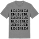 Mid Heather Gray t-shirt med Lejen ordlek t-shirt