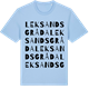 Blue Soul t-shirt med Leksands Gråda ordlek t-shirt