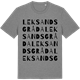 Mid Heather Gray t-shirt med Leksands Gråda ordlek t-shirt
