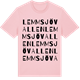 Pink Cotton t-shirt med Lemmsjövallen ordlek t-shirt