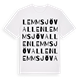 White t-shirt med Lemmsjövallen ordlek t-shirt