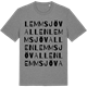 Mid Heather Gray t-shirt med Lemmsjövallen ordlek t-shirt