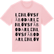Pink Cotton t-shirt med Lenlövs fäbodar ordlek t-shirt
