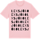 Pink Cotton t-shirt med Lexsjöbo ordlek t-shirt