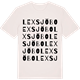 Vintage White t-shirt med Lexsjöbo ordlek t-shirt