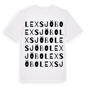 Lexsjöbo ordlek t-shirt – ekologisk bomull t-shirt från Pinshirt
