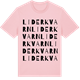 Pink Cotton t-shirt med Liderkvarn ordlek t-shirt