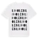 White t-shirt med Liholen ordlek t-shirt