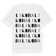 White t-shirt med Likona ordlek t-shirt
