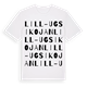 White t-shirt med Lill-Ugsikojan ordlek t-shirt