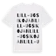 White t-shirt med Lill-Ugsikojan ordlek t-shirt