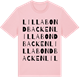 Pink Cotton t-shirt med Lilla Bondbacken ordlek t-shirt