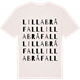Vintage White t-shirt med Lilla Bråfall ordlek t-shirt