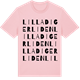 Pink Cotton t-shirt med Lilla Digerliden ordlek t-shirt