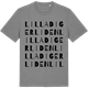 Mid Heather Gray t-shirt med Lilla Digerliden ordlek t-shirt