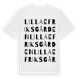 White t-shirt med Lilla Efriksgården ordlek t-shirt