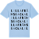 Blue Soul t-shirt med Lilla Främsbacka ordlek t-shirt