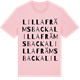 Pink Cotton t-shirt med Lilla Främsbacka ordlek t-shirt