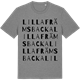 Mid Heather Gray t-shirt med Lilla Främsbacka ordlek t-shirt