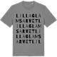 Mid Heather Gray t-shirt med Lilla Glamsarvet ordlek t-shirt