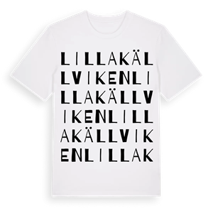 Lilla Källviken ordlek t-shirt – ekologisk bomull t-shirt från Pinshirt