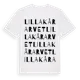 White t-shirt med Lilla Kårarvet ordlek t-shirt