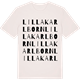 Vintage White t-shirt med Lilla Karlborn ordlek t-shirt