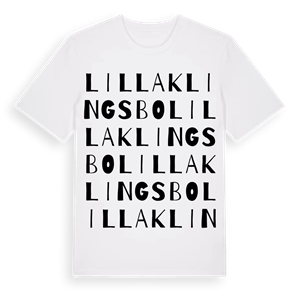 Lilla Klingsbo ordlek t-shirt – ekologisk bomull t-shirt från Pinshirt