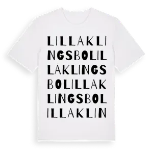 Lilla Klingsbo ordlek t-shirt – ekologisk bomull t-shirt från Pinshirt