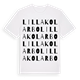 White t-shirt med Lilla Kolarbo ordlek t-shirt