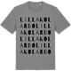 Mid Heather Gray t-shirt med Lilla Kolarbo ordlek t-shirt