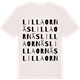 Vintage White t-shirt med Lilla Ornäs ordlek t-shirt
