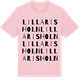 Pink Cotton t-shirt med Lilla Risholn ordlek t-shirt
