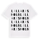 White t-shirt med Lilla Risholn ordlek t-shirt