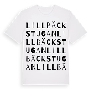 Lillbäckstugan ordlek t-shirt – ekologisk bomull t-shirt från Pinshirt