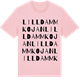 Pink Cotton t-shirt med Lilldammkojan ordlek t-shirt