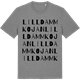 Mid Heather Gray t-shirt med Lilldammkojan ordlek t-shirt