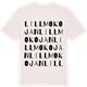 Vintage White t-shirt med Lillmokojan ordlek t-shirt