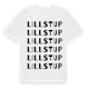 White t-shirt med Lillstup ordlek t-shirt