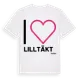 White t-shirt med Jag älskar Lilltäkt t-shirt stort tryck