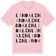 Pink Cotton t-shirt med Lindalen ordlek t-shirt
