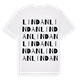 White t-shirt med Lindan ordlek t-shirt