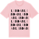 Pink Cotton t-shirt med Lindan ordlek t-shirt