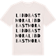 Vintage White t-shirt med Lindbastmora ordlek t-shirt
