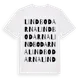 White t-shirt med Lindbodarna ordlek t-shirt
