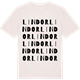 Vintage White t-shirt med Lindor ordlek t-shirt