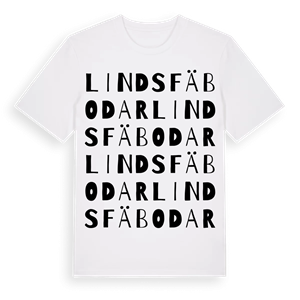 Linds fäbodar ordlek t-shirt – ekologisk bomull t-shirt från Pinshirt