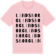 Pink Cotton t-shirt med Lindsborg ordlek t-shirt